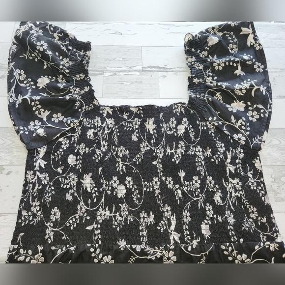 THE GOLDEN GLOBE CLOTHING BLACK TIERED MAXI DRESS 100% COTTON Size 1X NWT - Picture 4 of 11